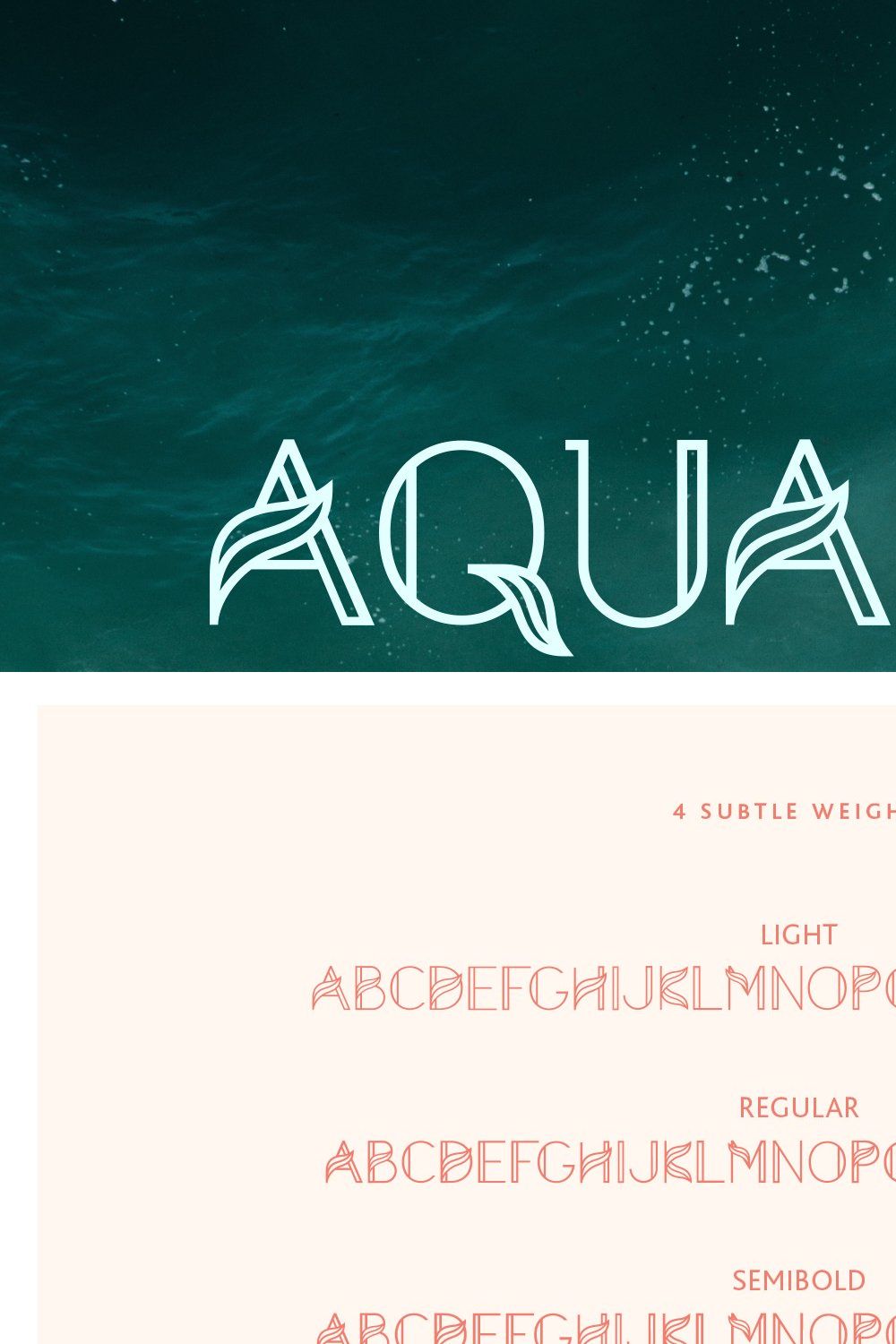 Aquarius – A Tropical Font Family pinterest preview image.