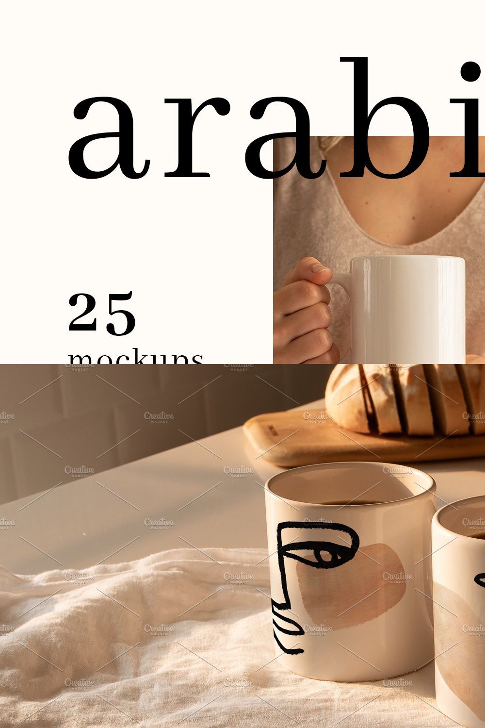 Arabica - Mug Mockup Bundle pinterest preview image.