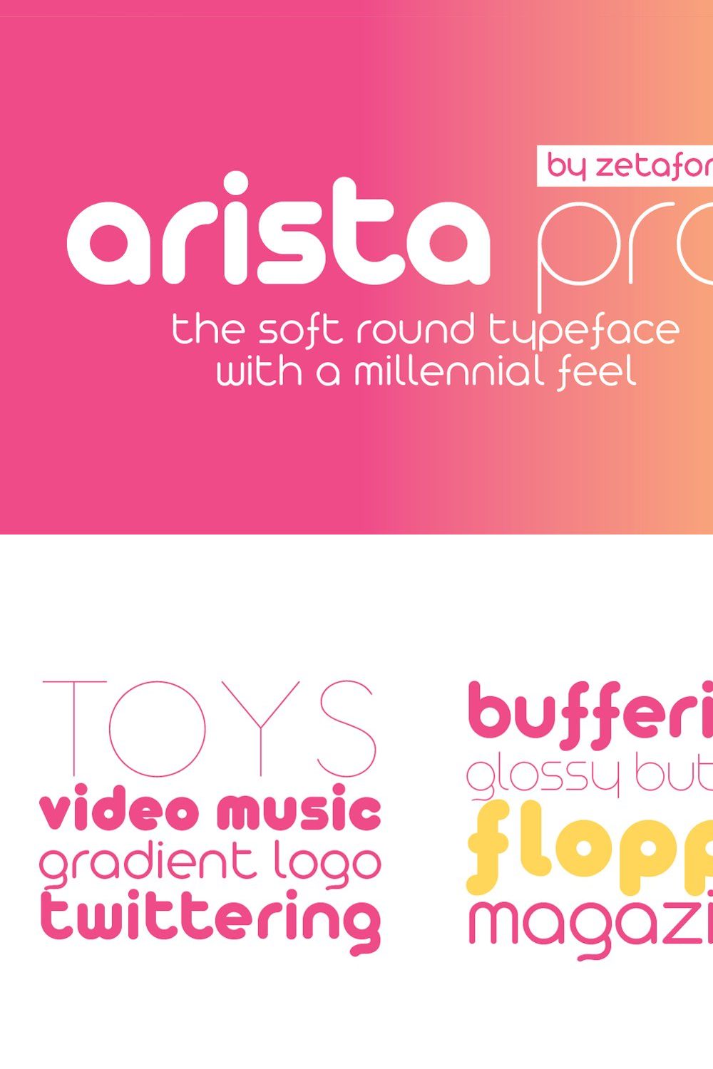 Arista Pro - 23 fonts pinterest preview image.