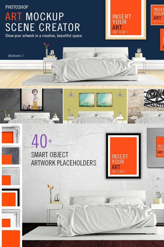 Art Mockup Scene Creator Bed1 MasterBundles