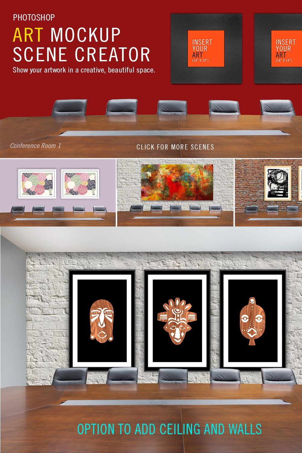 Art Scene Creator - Conference Room pinterest preview image.