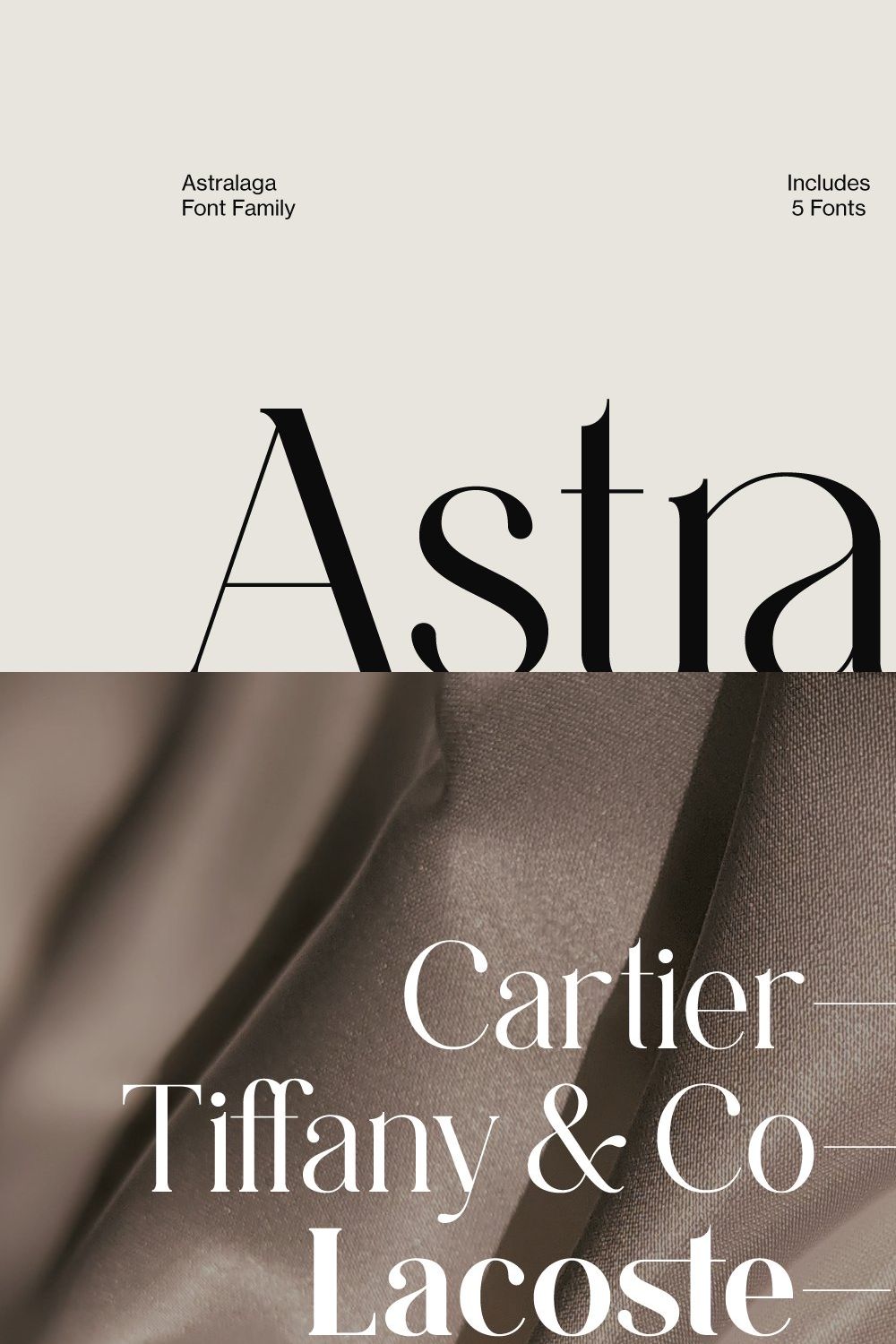 Astralaga - Elegant Font Family -60% pinterest preview image.