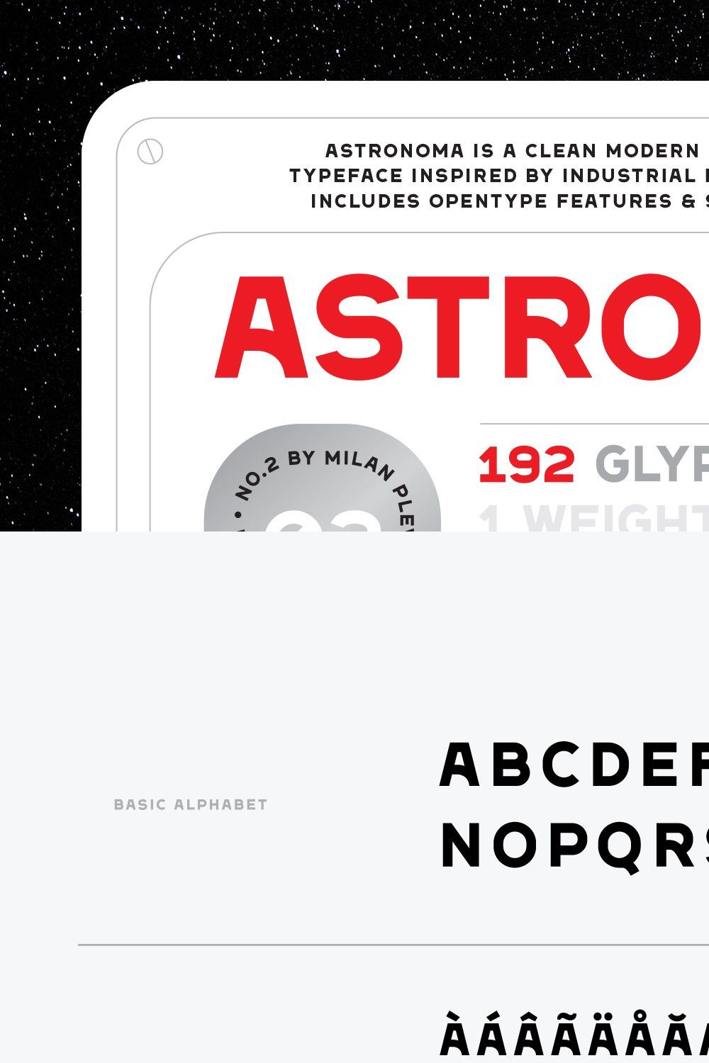 Astronoma - Typeface pinterest preview image.