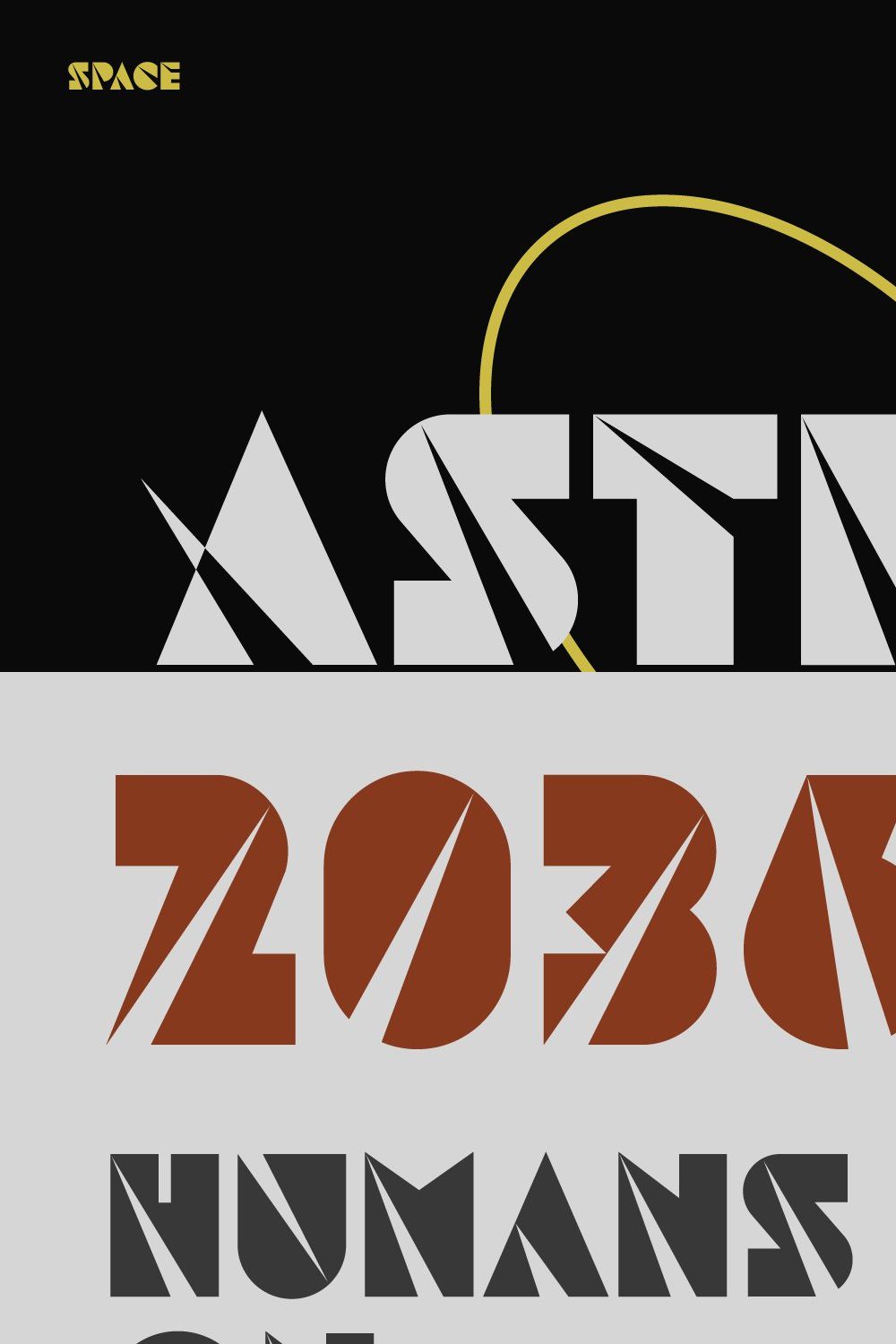 Astroz - Space Futuristic SciFi Font pinterest preview image.