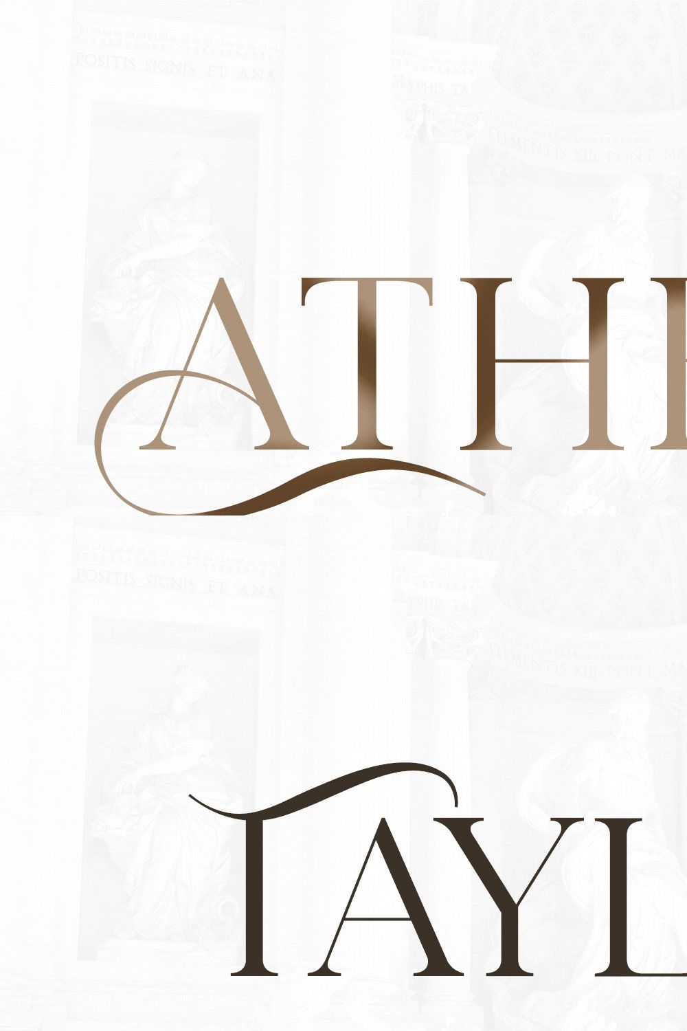 Athena - Stylish Modern Serif Font pinterest preview image.