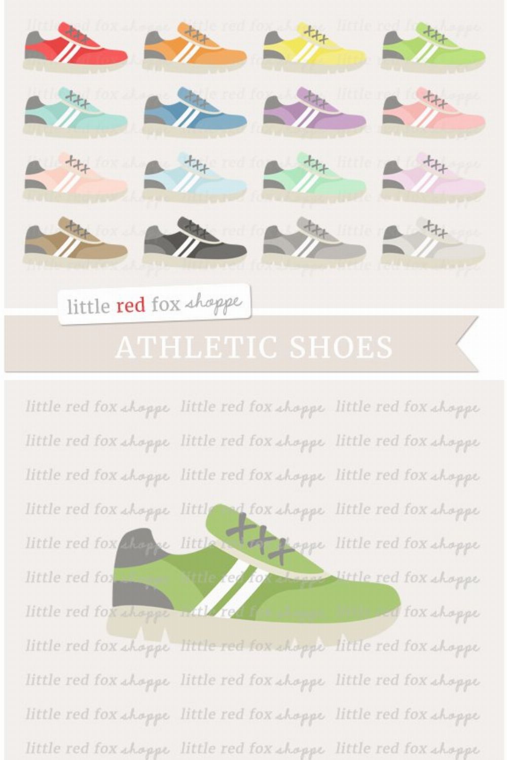 Athletic Shoe Clipart pinterest preview image.