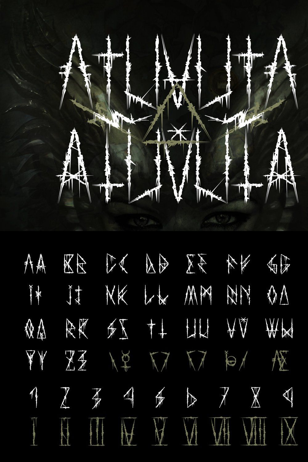 Atuvuta - font pinterest preview image.