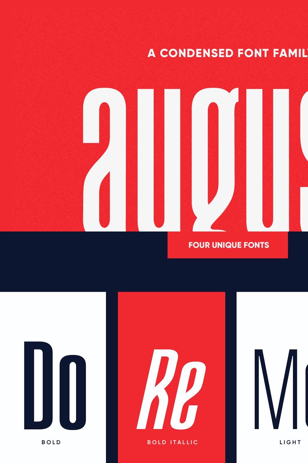 August Typeface pinterest preview image.