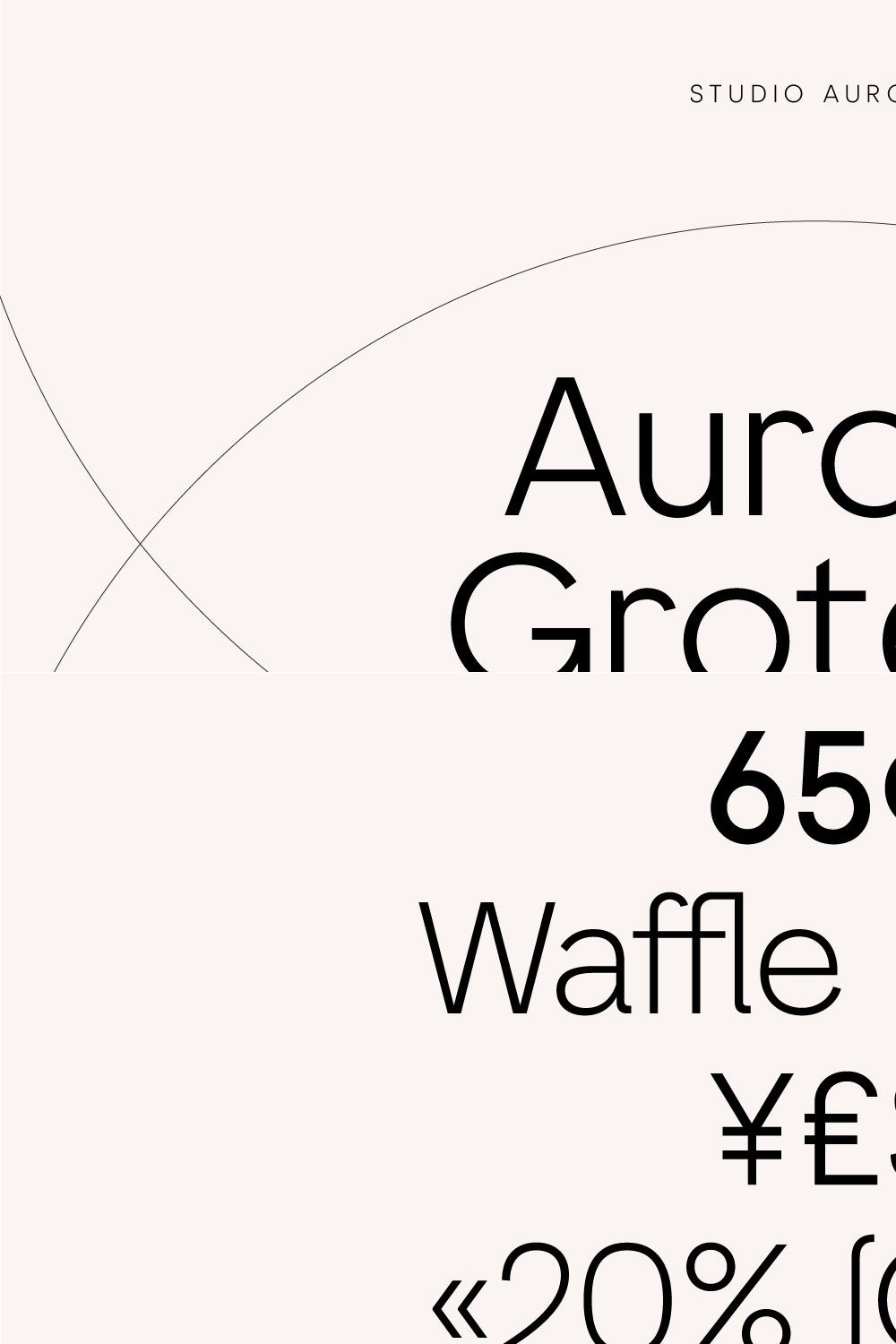 Aurora Grotesk – Sans Serif Font pinterest preview image.