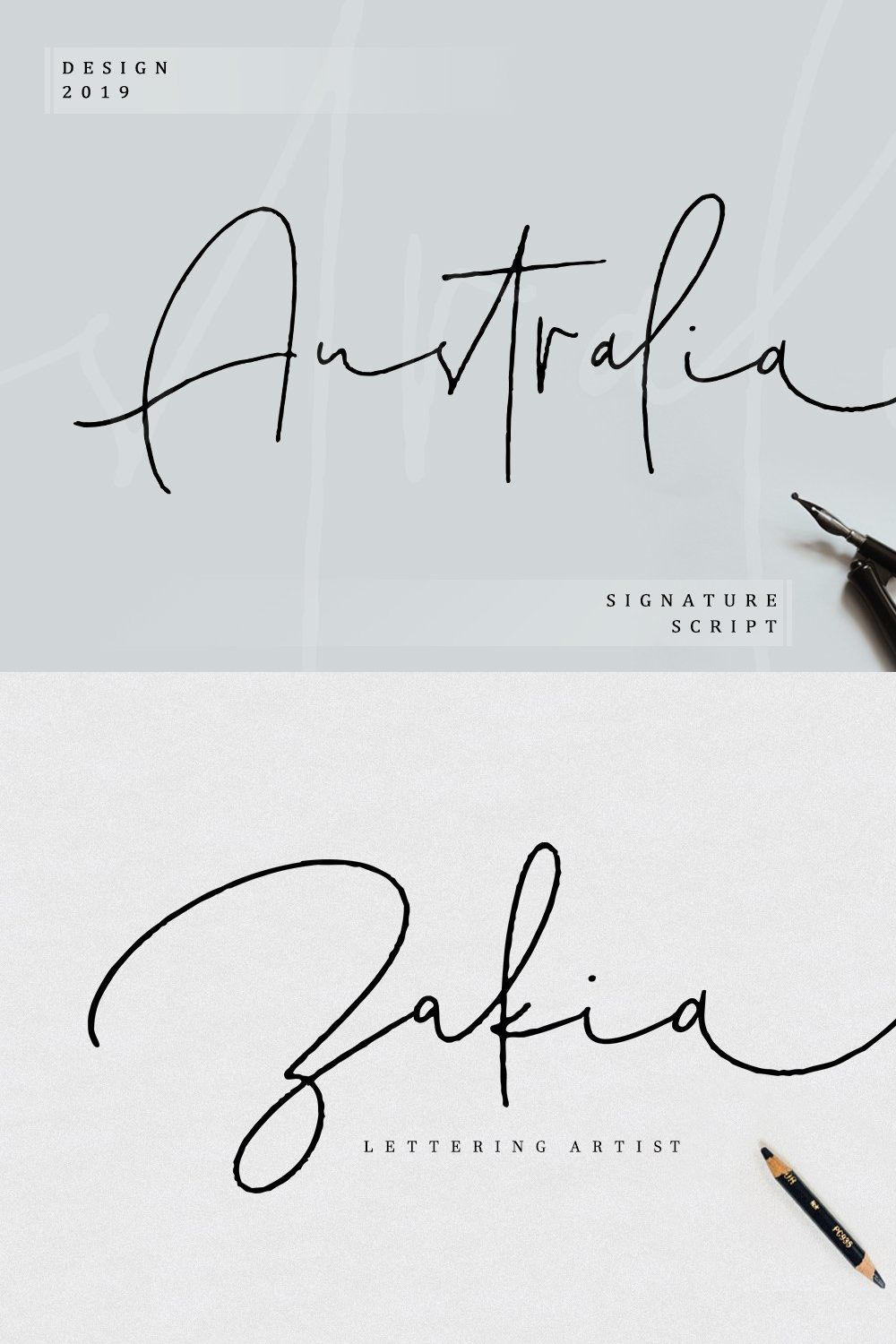 Australia Signature Script pinterest preview image.