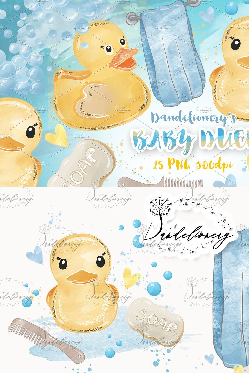 Baby Duck design pinterest preview image.