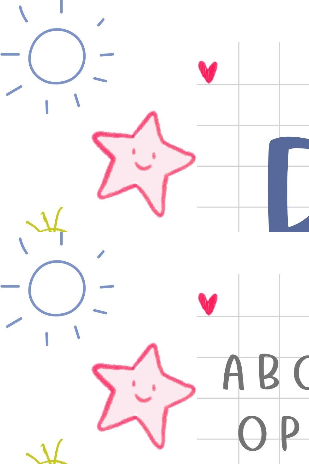 Baby Glow Font pinterest preview image.
