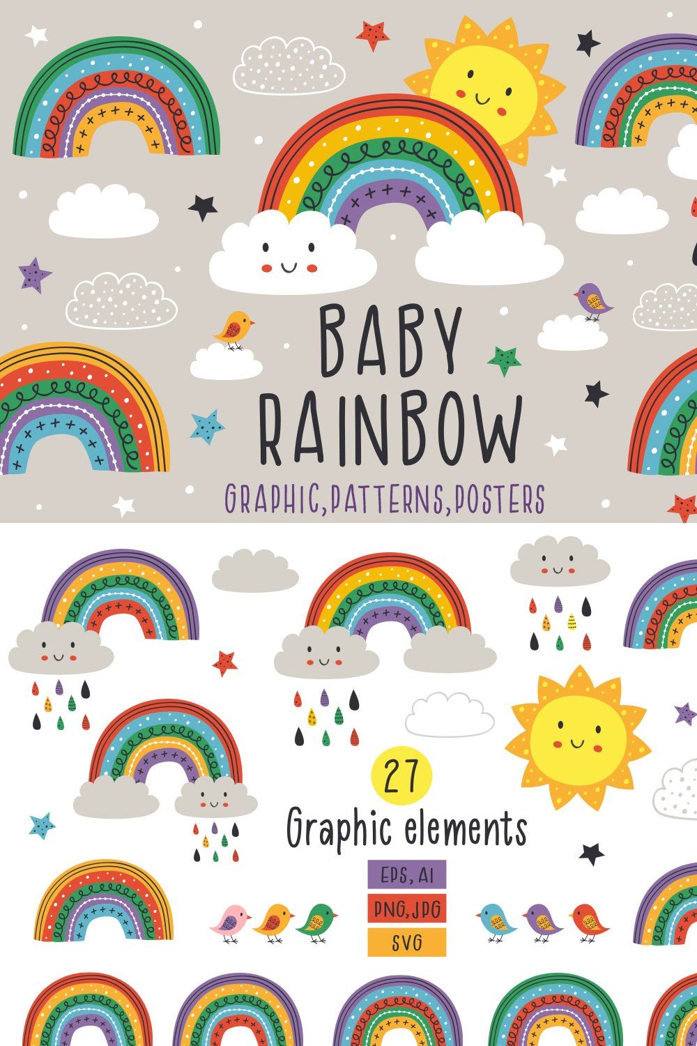 baby rainbow collection pinterest preview image.