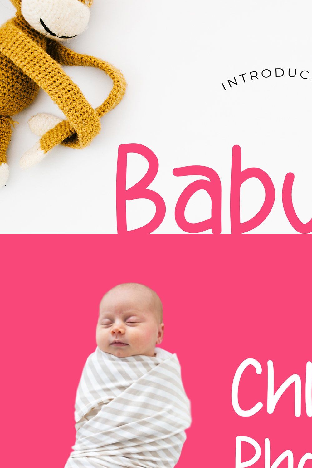 Babybo Cute Display Font pinterest preview image.