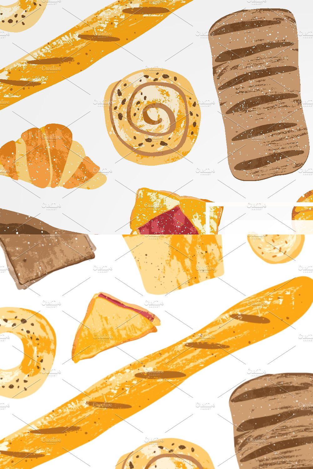 Bakery patterns pinterest preview image.