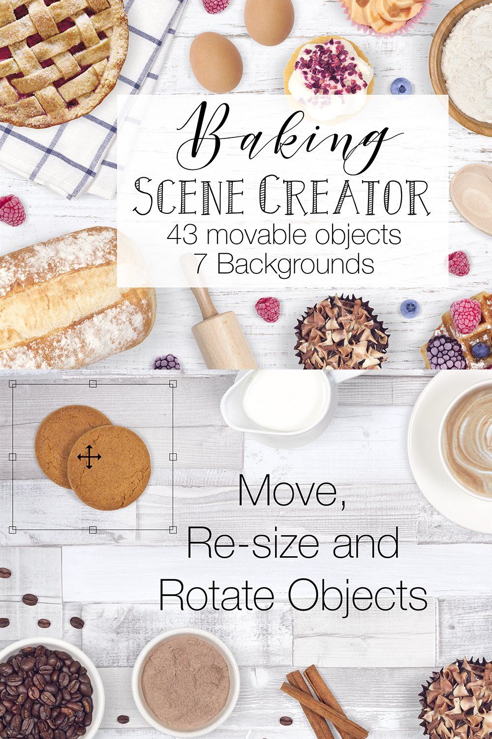 Baking Scene Creator - Top View pinterest preview image.