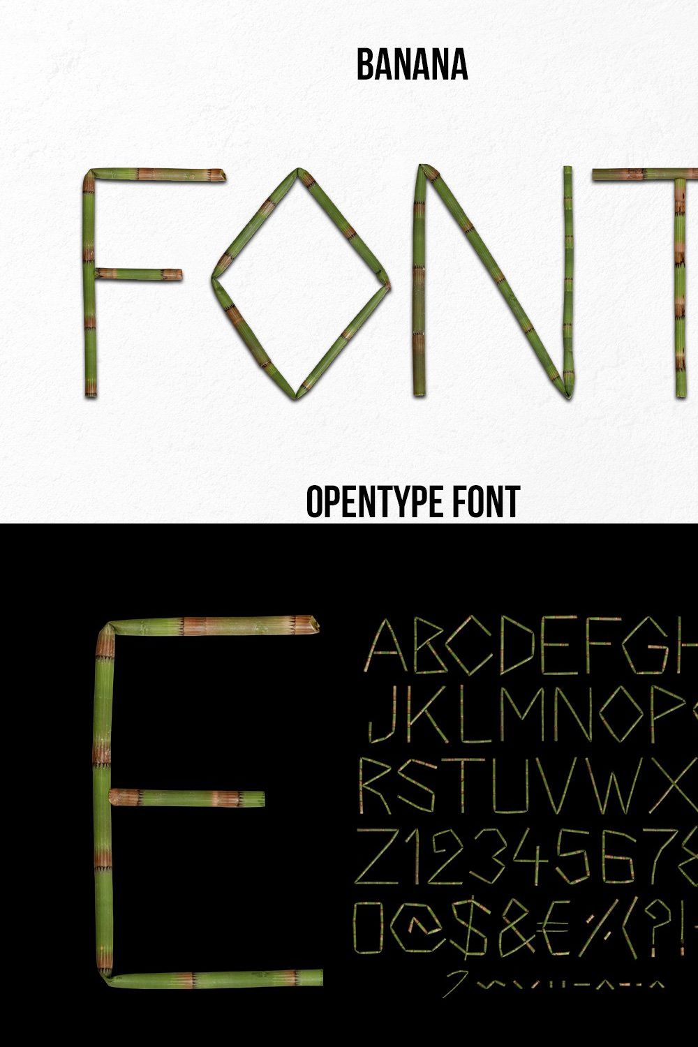 Bamboo Font pinterest preview image.