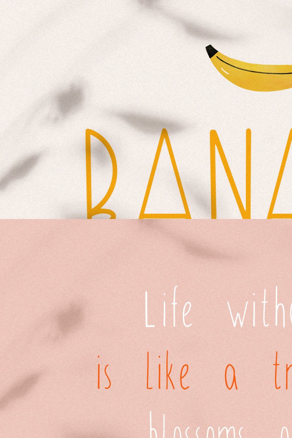 BANANA - Handwritten Font pinterest preview image.