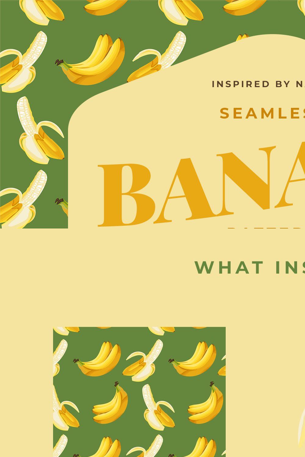 Banana Pattern Design DISC 50% OFF pinterest preview image.