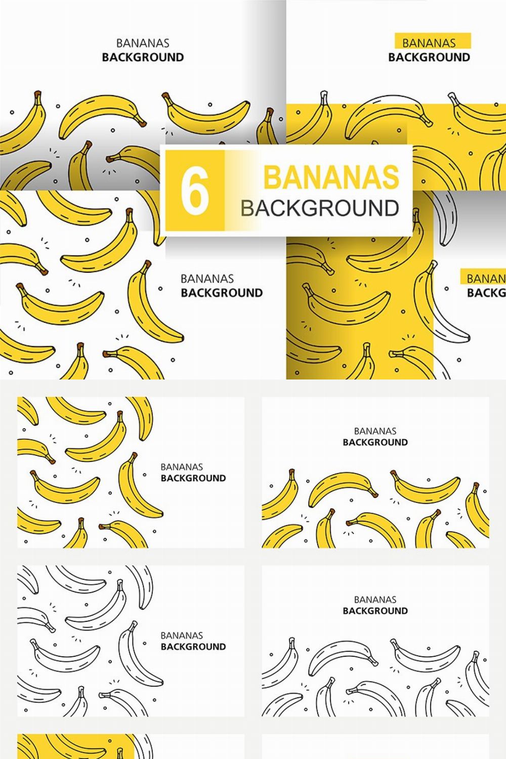 Bananas background pinterest preview image.