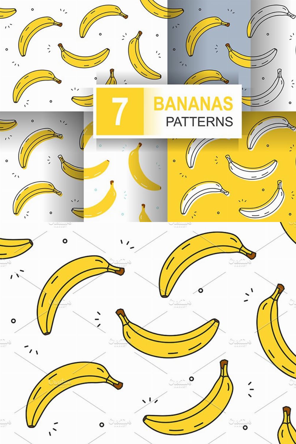 Bananas patterns pinterest preview image.