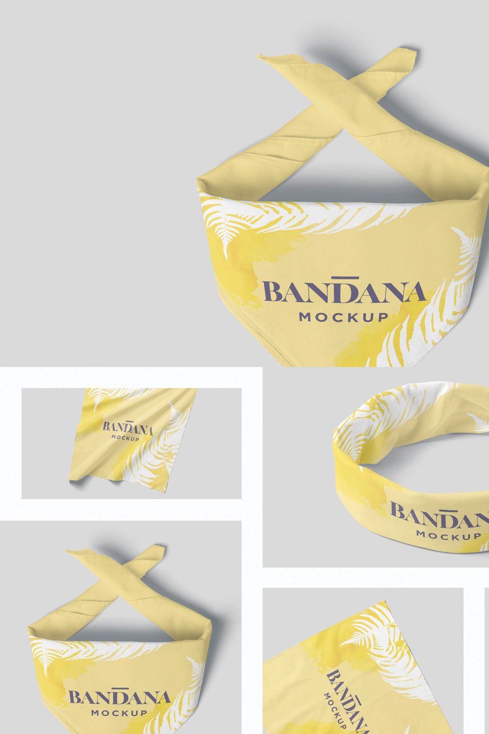 Bandana Mockups pinterest preview image.