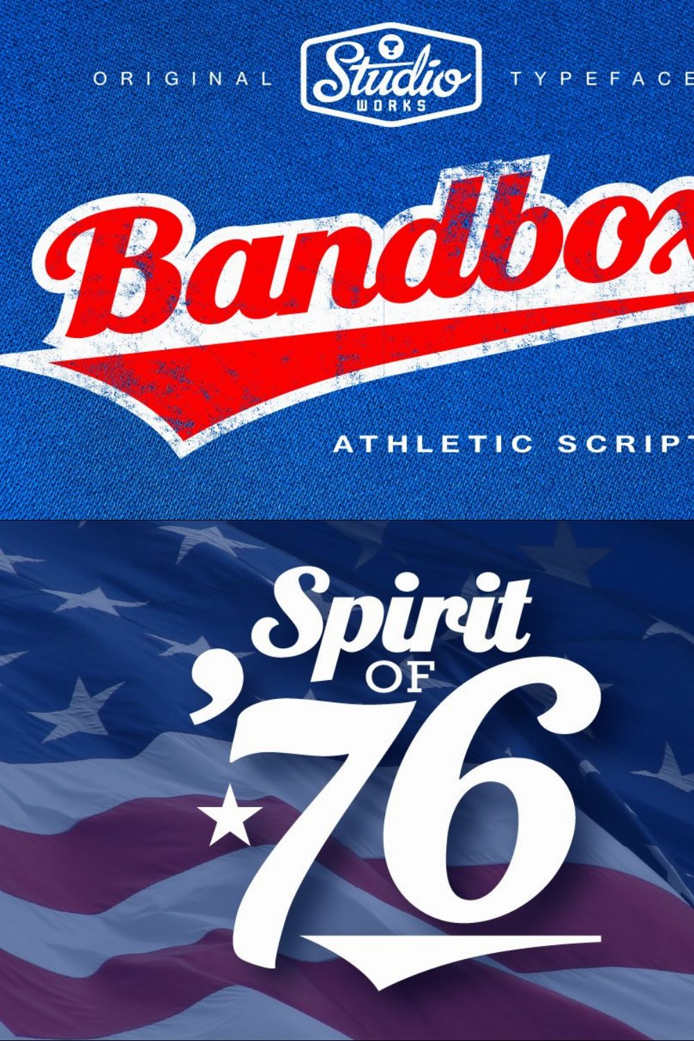 Bandbox | Athletic Script Typeface pinterest preview image.