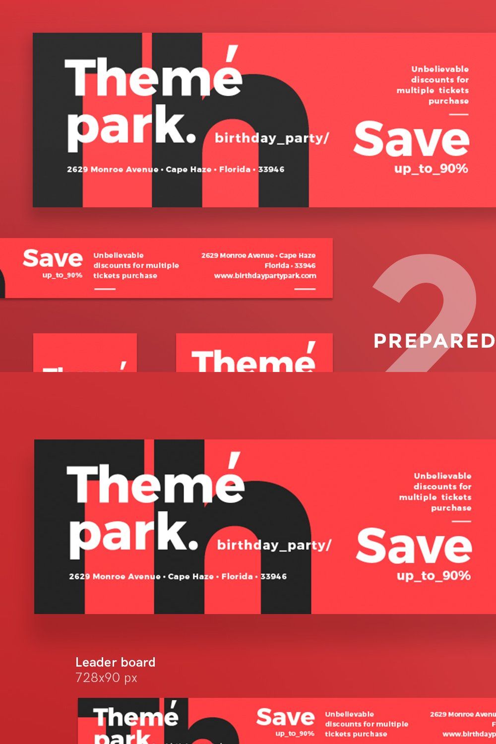 Banners Pack | Theme Park pinterest preview image.