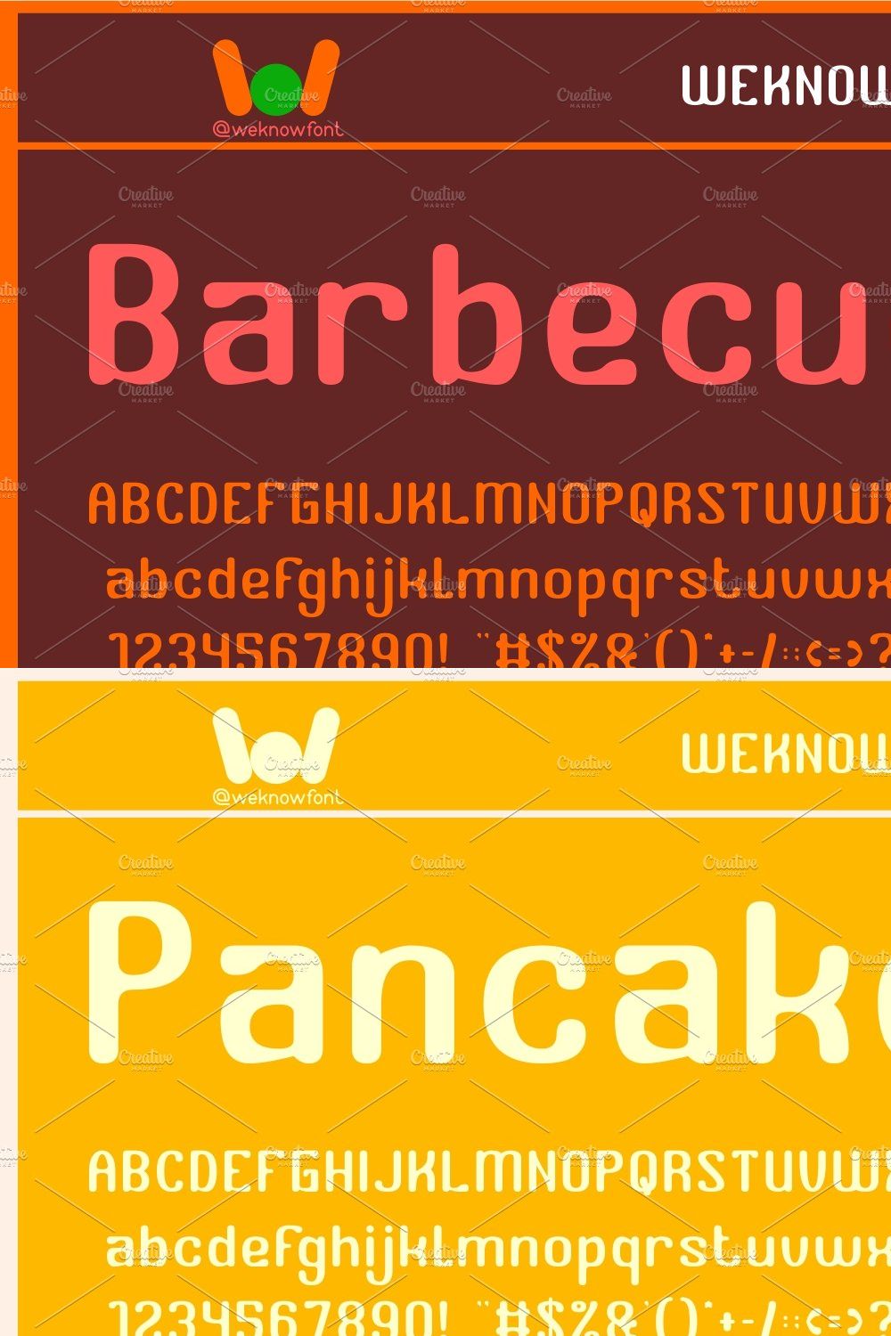 Barbecue font pinterest preview image.