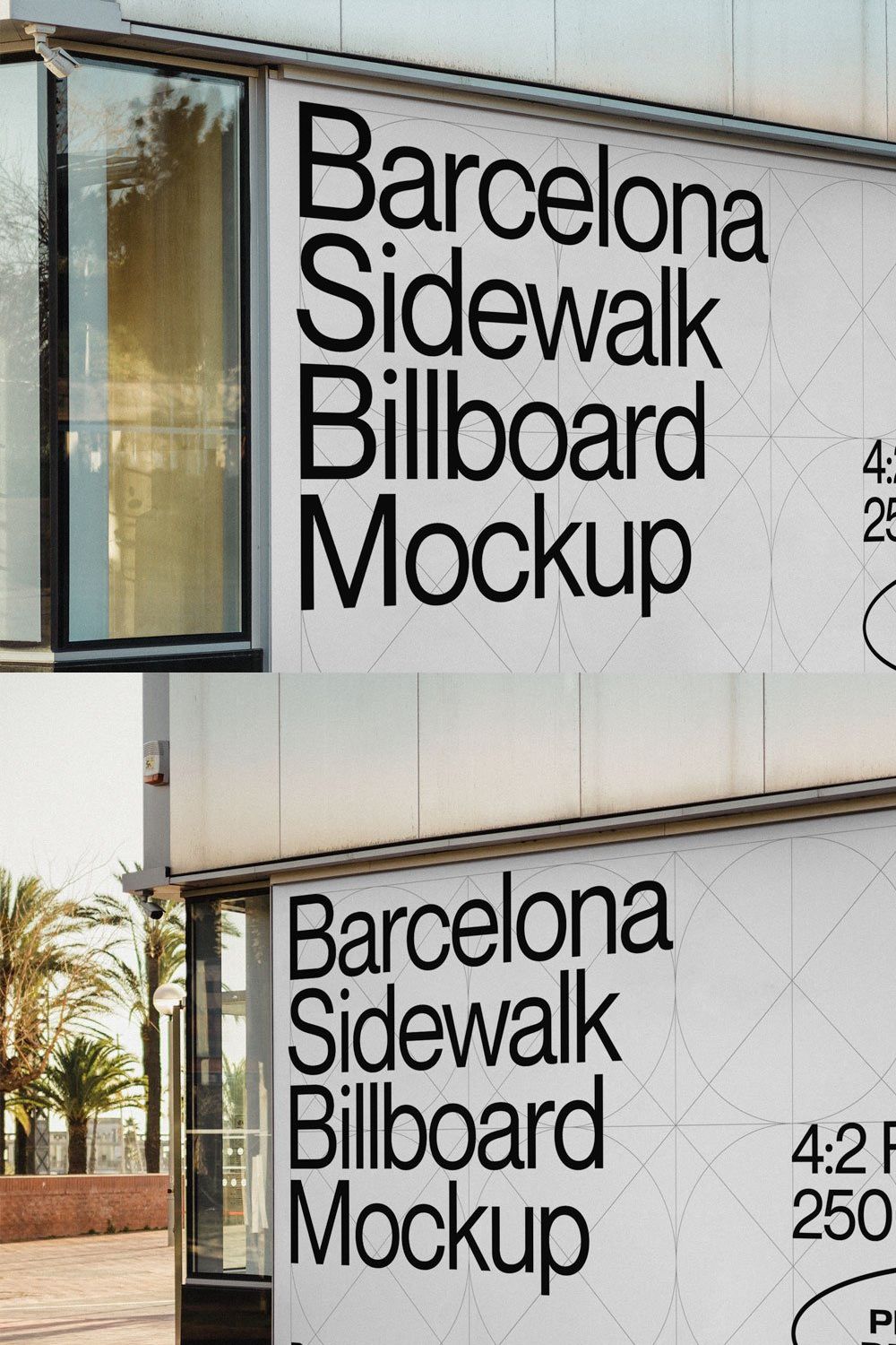 Barcelona Billboard Mockup pinterest preview image.