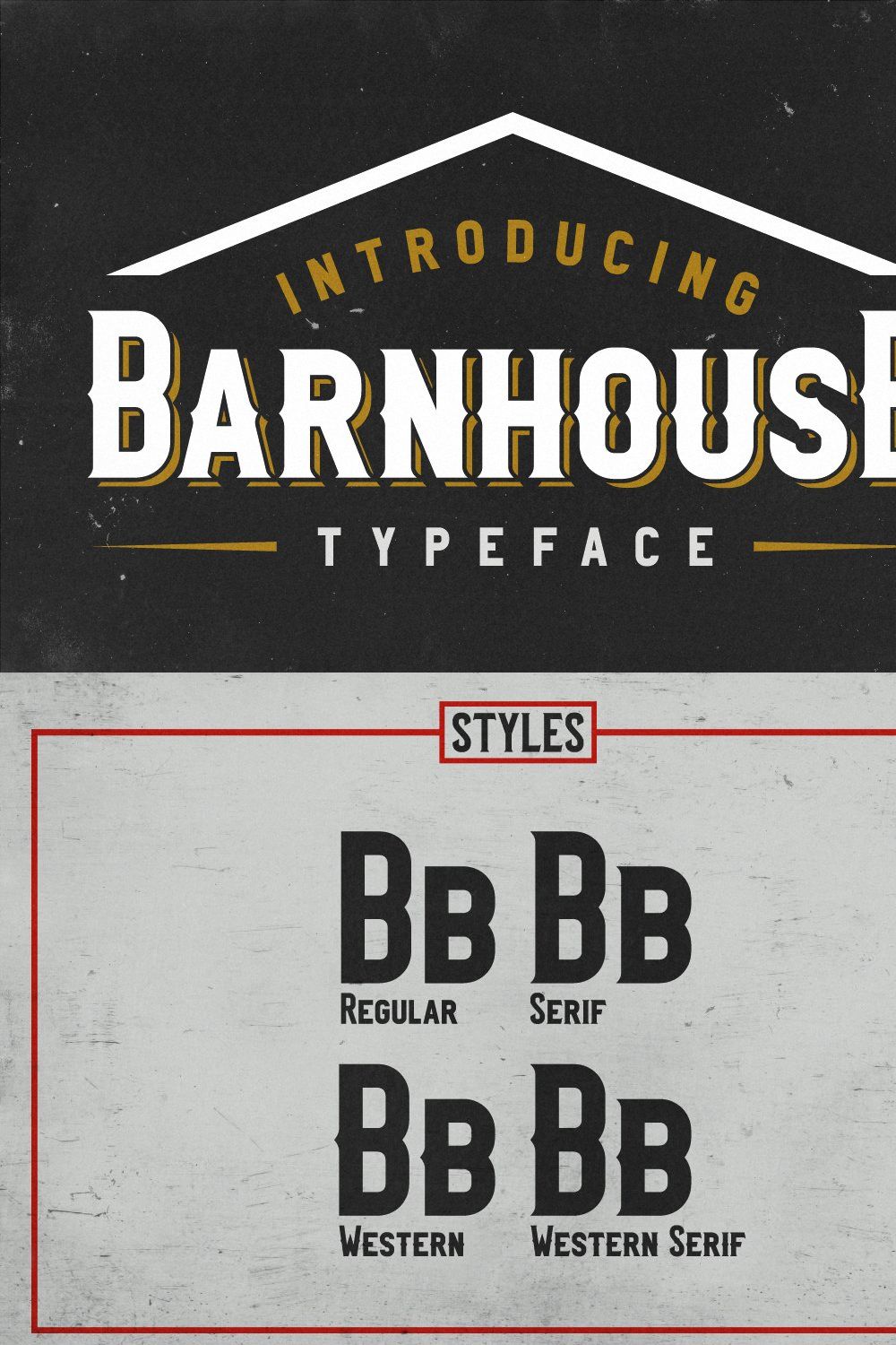 Barnhouse Typeface pinterest preview image.