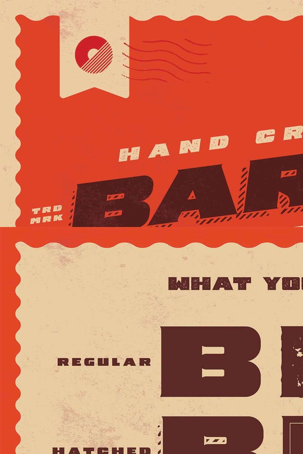 Barry | 4 Font Styles pinterest preview image.