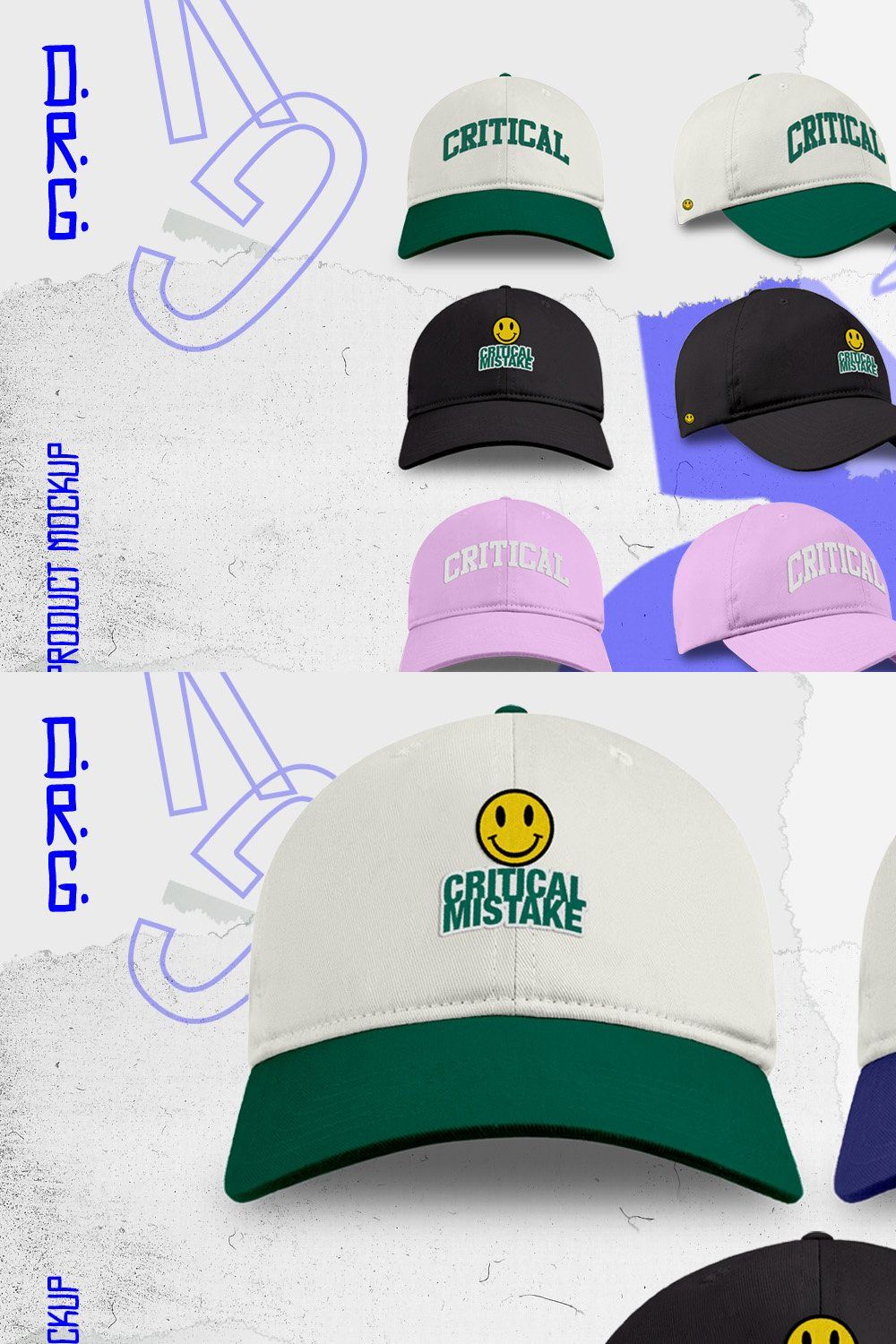 Baseball Cap Mockup pinterest preview image.