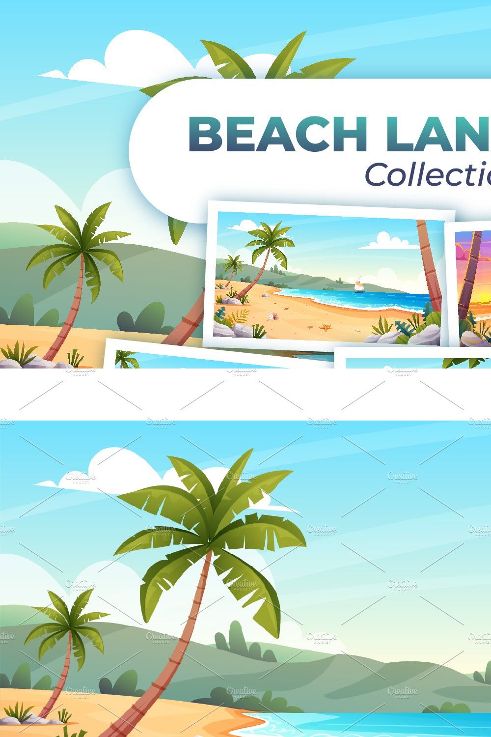 Beach Landscape Collection pinterest preview image.