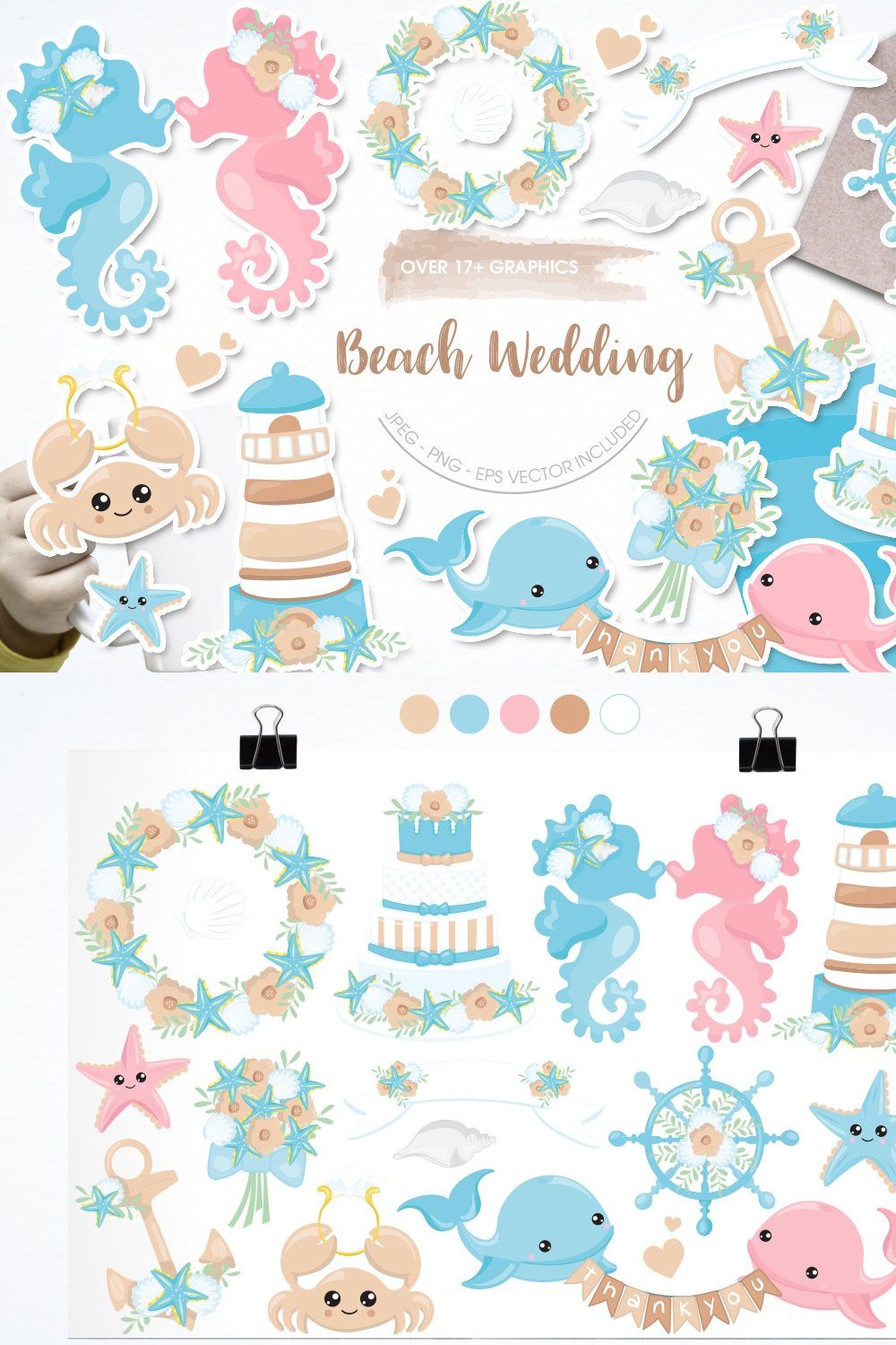 Beach Wedding pinterest preview image.