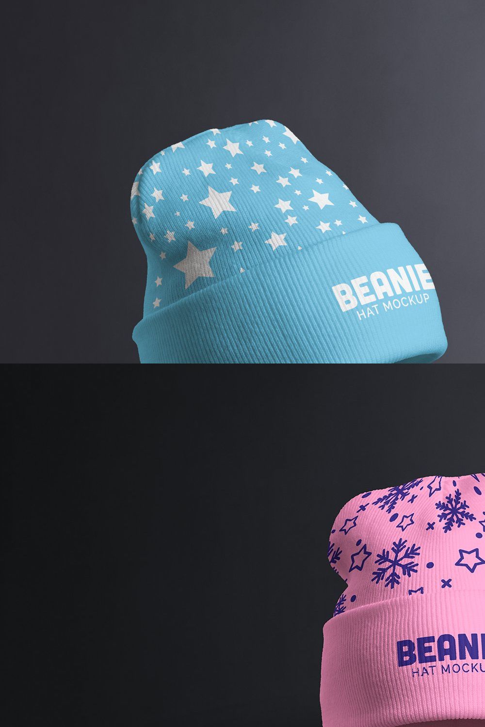 Beanie Hat Mock-up pinterest preview image.
