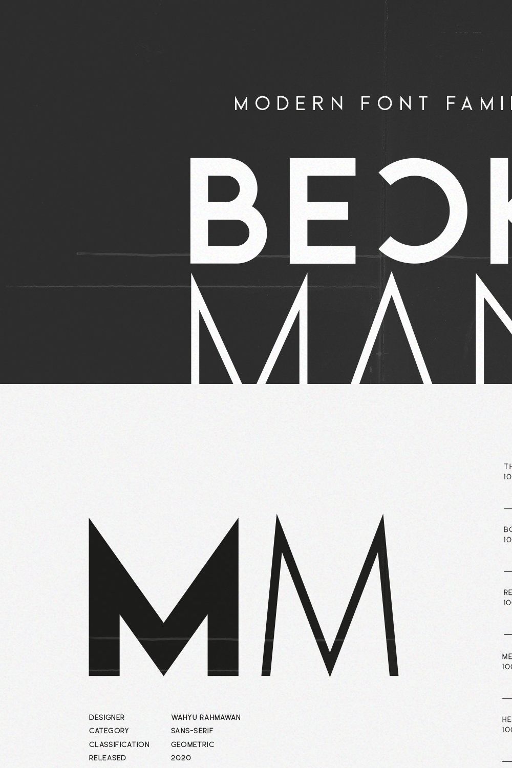 Beckman Modern Font pinterest preview image.