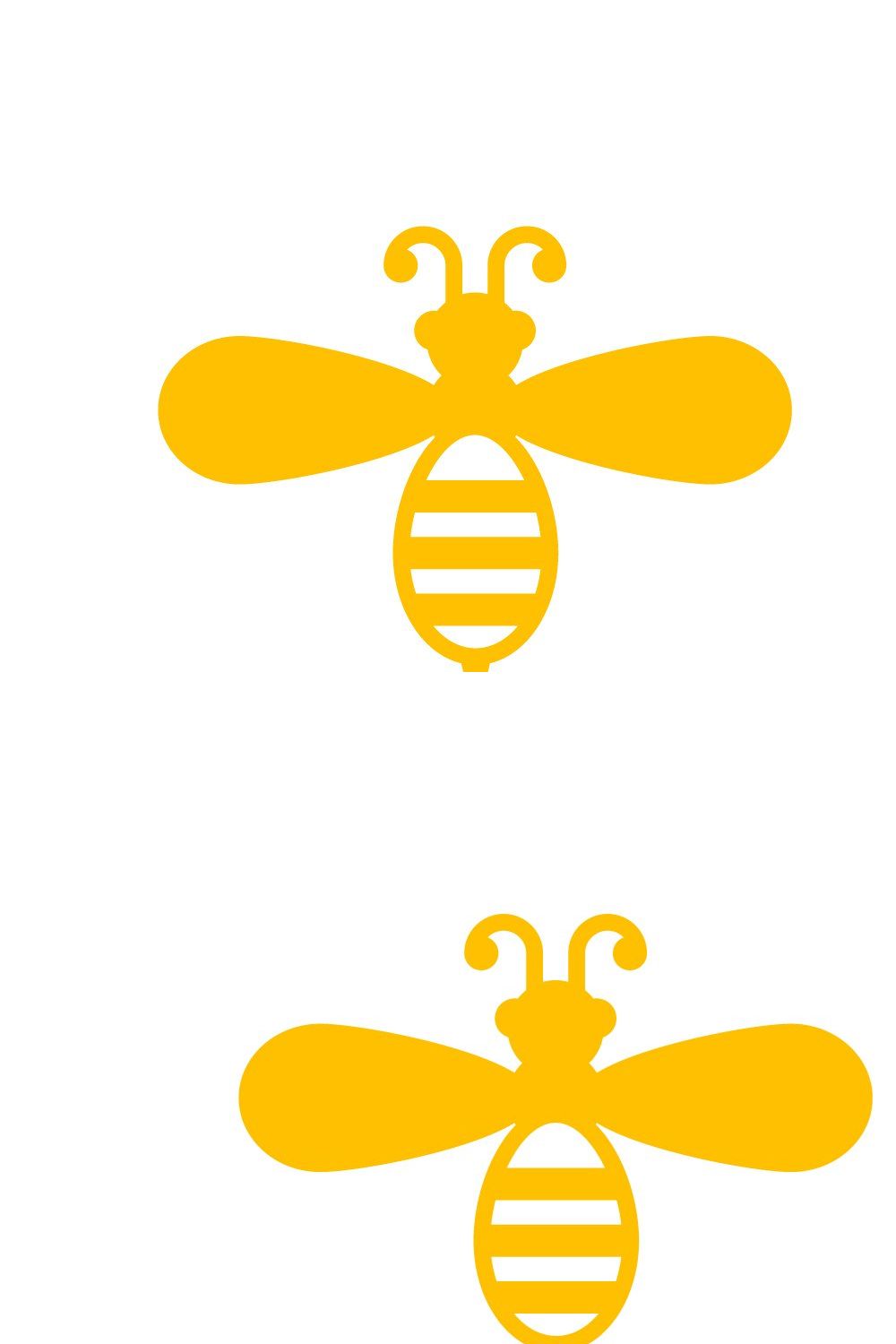Bee and honey icon set. pinterest preview image.