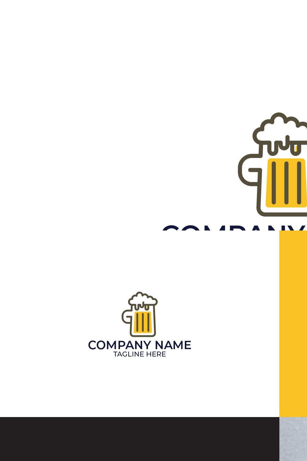 Beer Logo Design pinterest preview image.