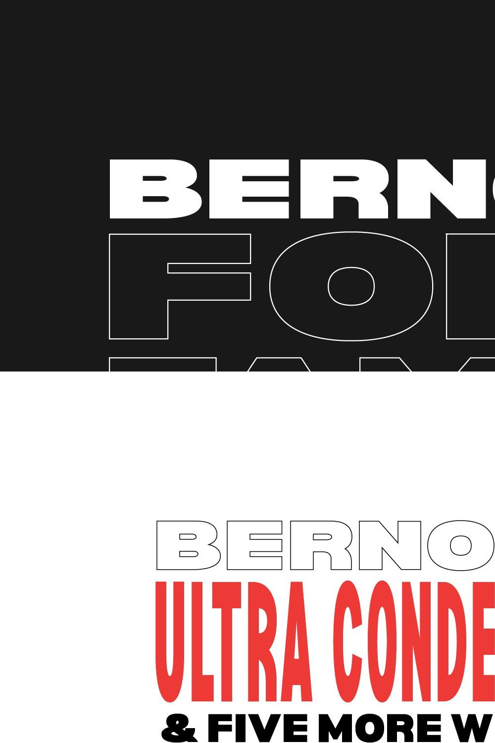 Bernoru Sans Font Family pinterest preview image.