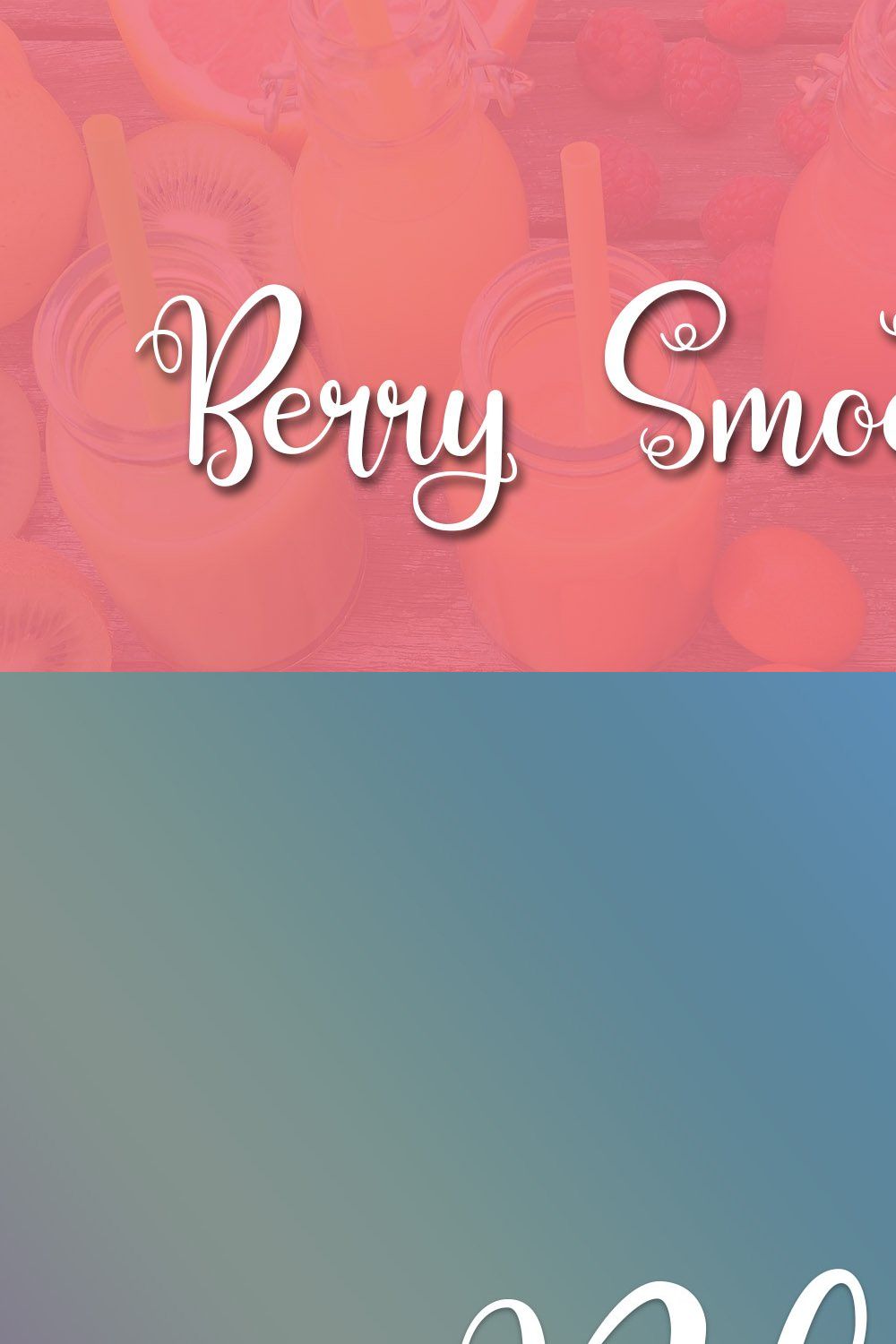 Berry Smoothies pinterest preview image.