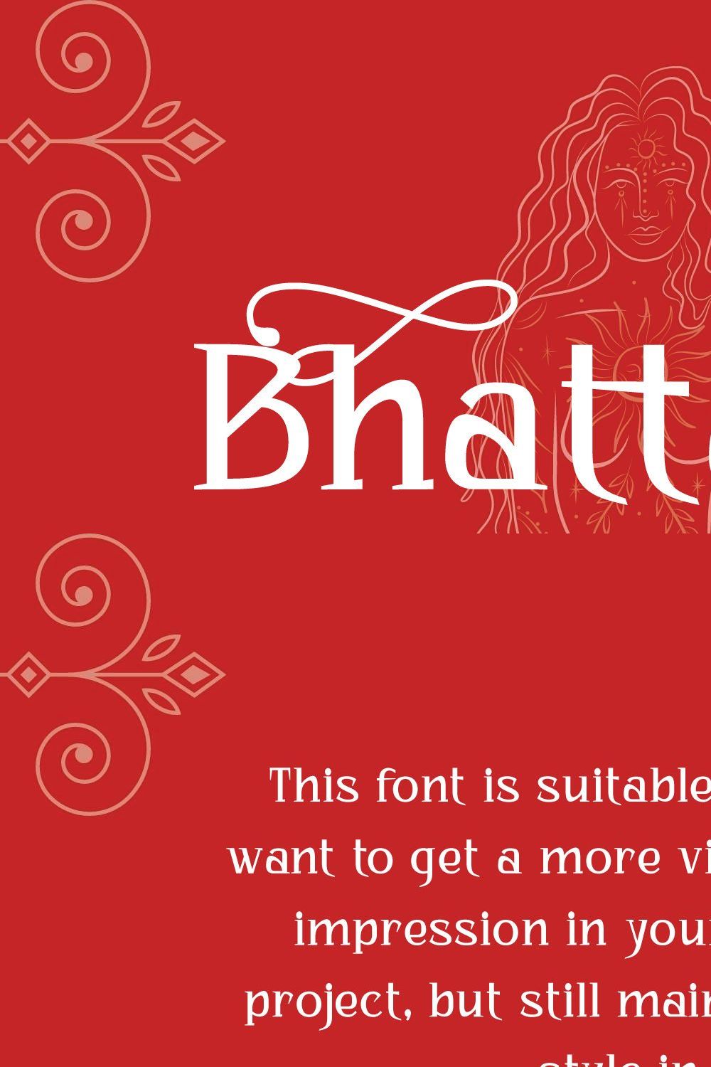 Bhattary - Retro Vintage Serif pinterest preview image.