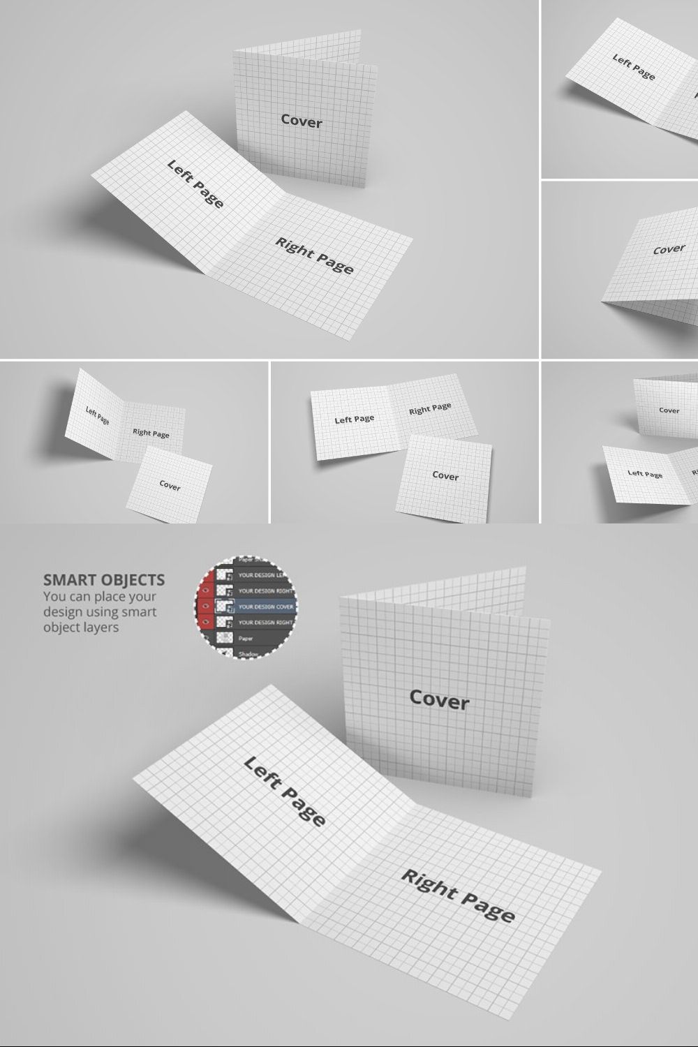 Bifold Brochure/Greeting Card Mockup pinterest preview image.