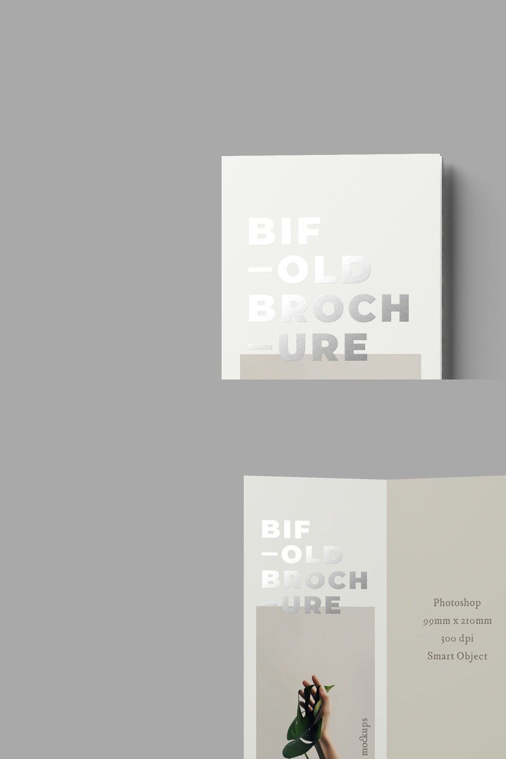 Bifold DL Brochure Mockups pinterest preview image.