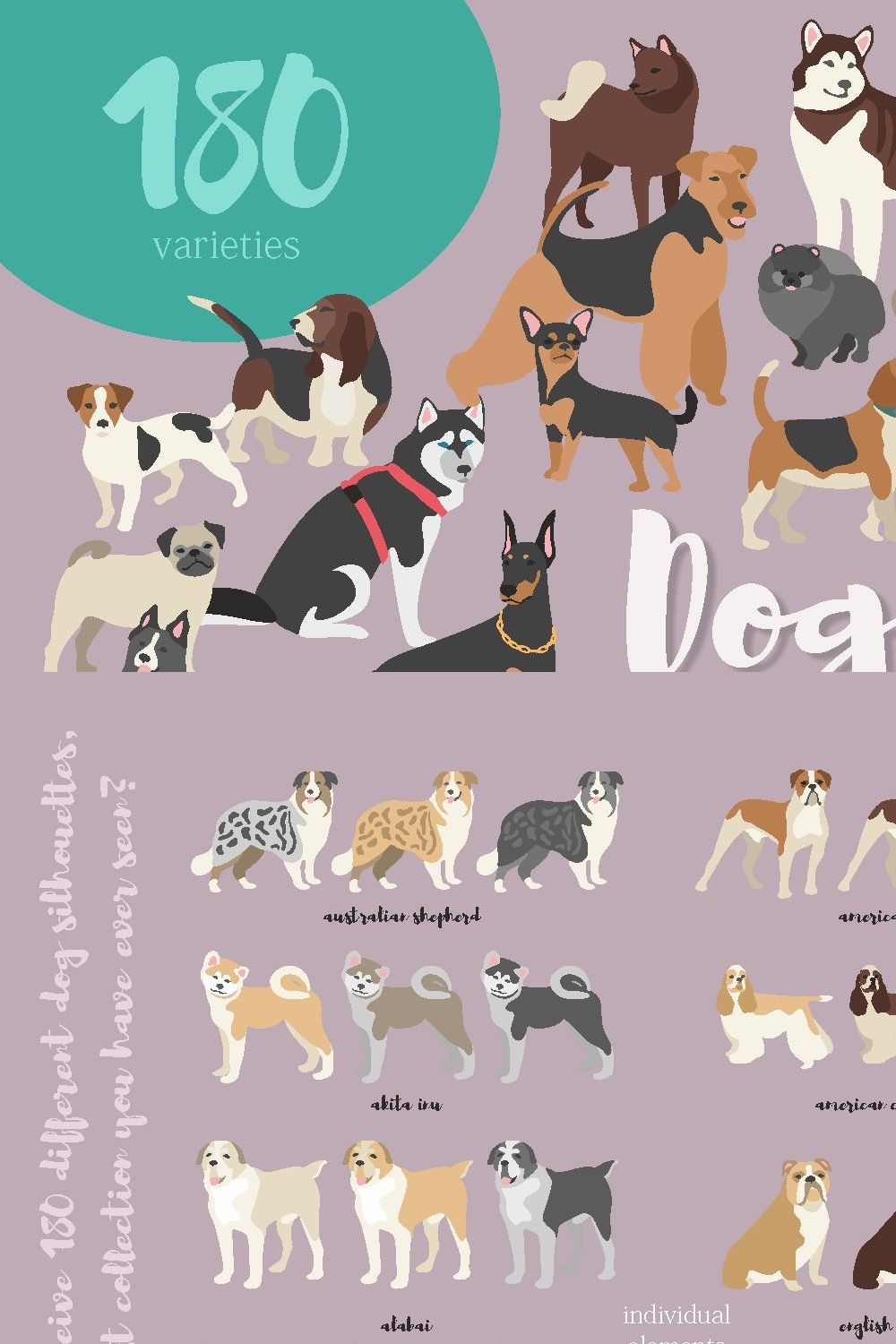 Big collection of 180dog silhouettes pinterest preview image.