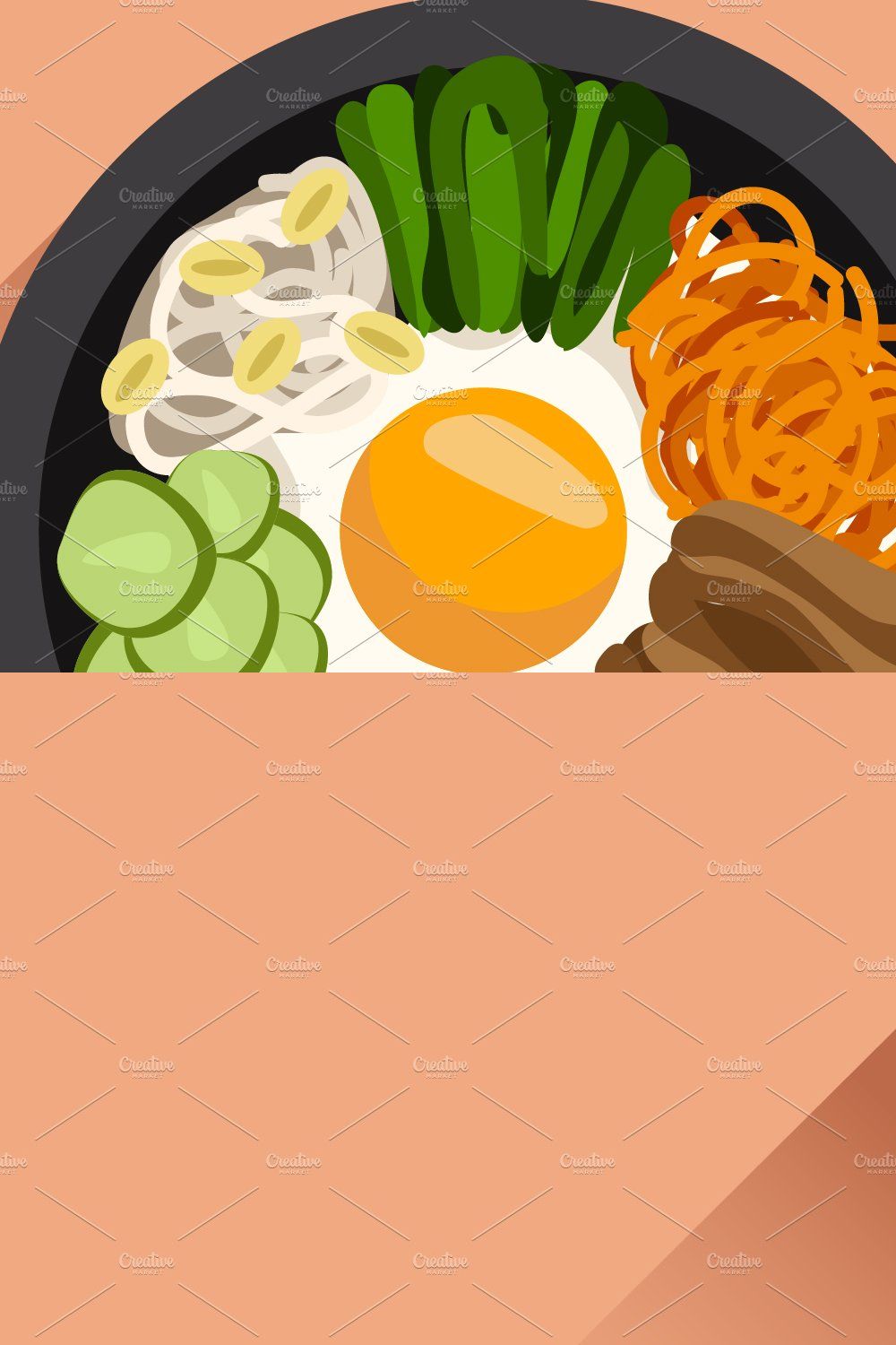 Big Set of Korean Cuisine pinterest preview image.