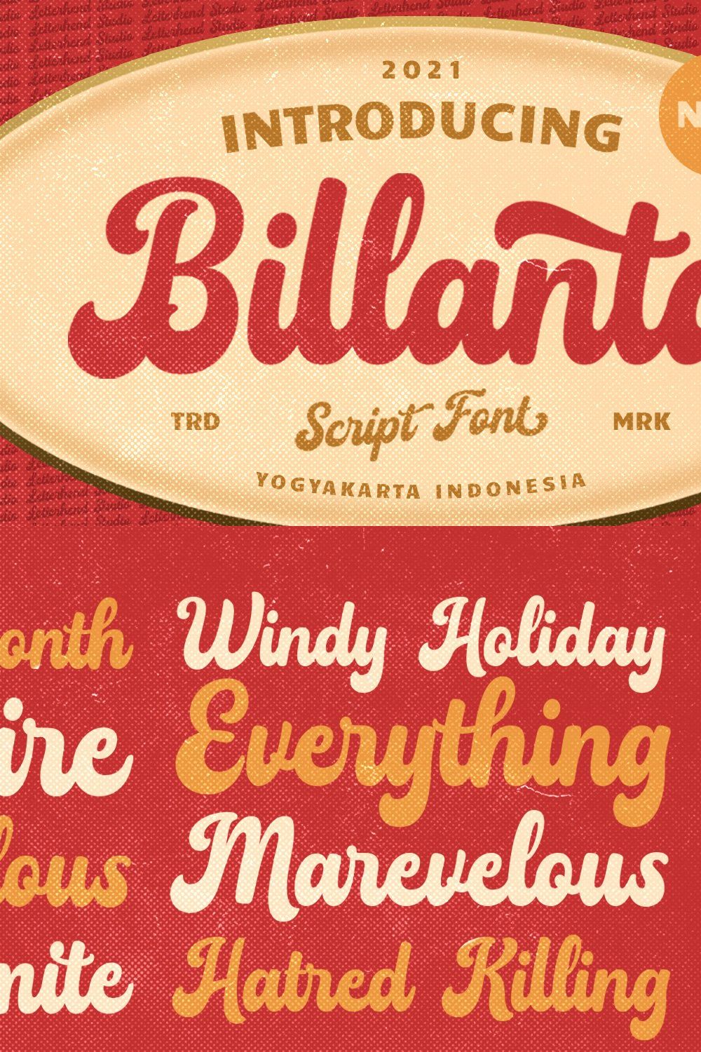 Billanta - Vintage Bold Script pinterest preview image.