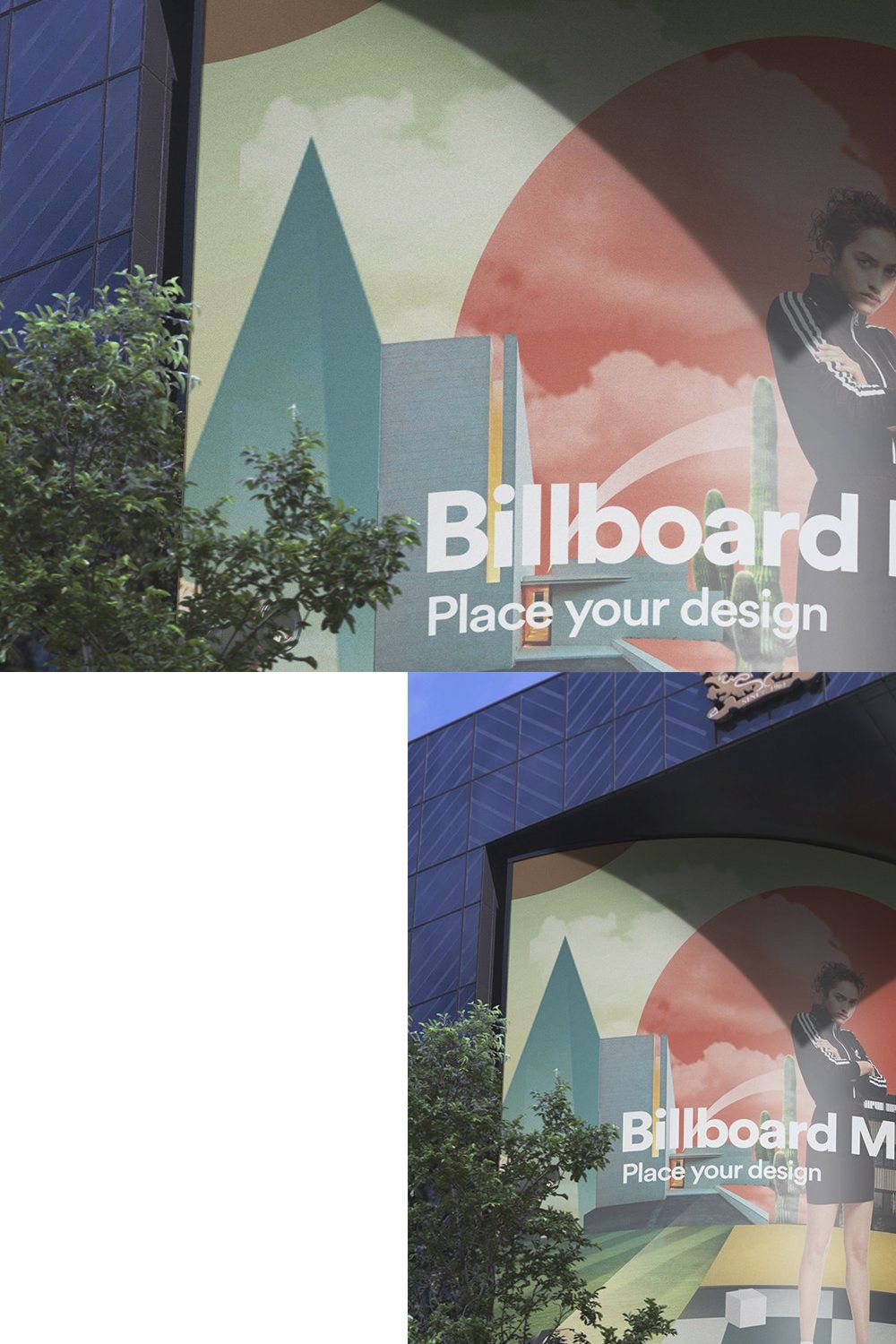 Billboard Building Mockup - PSD pinterest preview image.