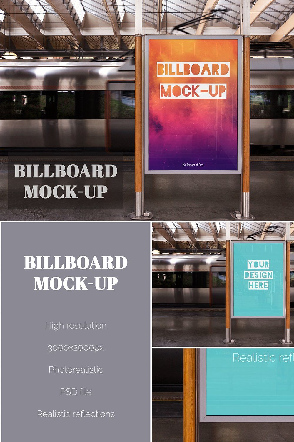 Billboard Mock-up pinterest preview image.