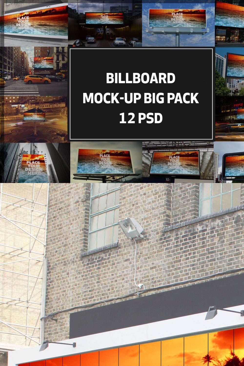 Billboard Mock-up Big Pack#2 pinterest preview image.